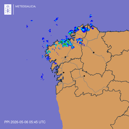 Imagen del radar de las últimas tres horas