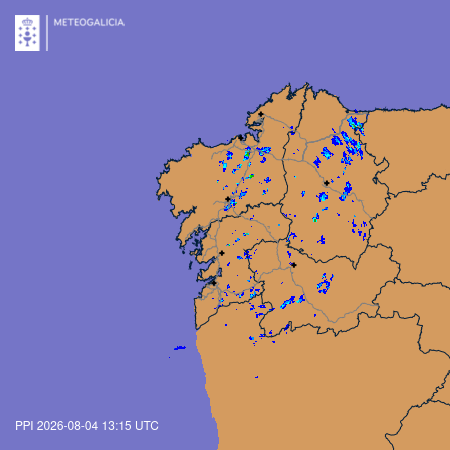 Imagen del radar de las últimas tres horas