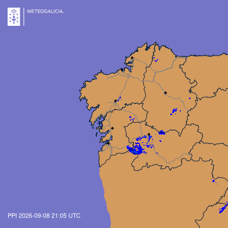Imagen del radar de las últimas tres horas