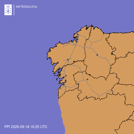 Imagen del radar de las últimas tres horas